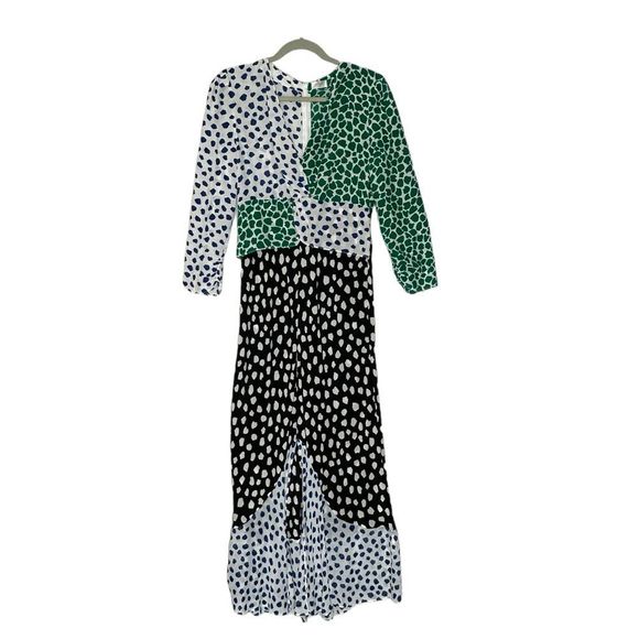 RIXO London Chelsea Dress Silk Polka Dot Maxi | Size M - Picture 7 of 12
